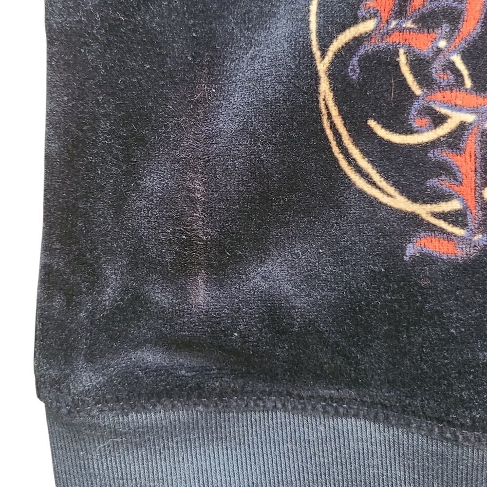 Juicy Couture Vintage Kids Y2K Velour Hoodie Her Royal Juicyness Navy NWT S - Picture 9 of 11